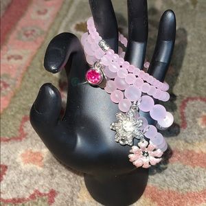 Rose 🥀 glass beads stack